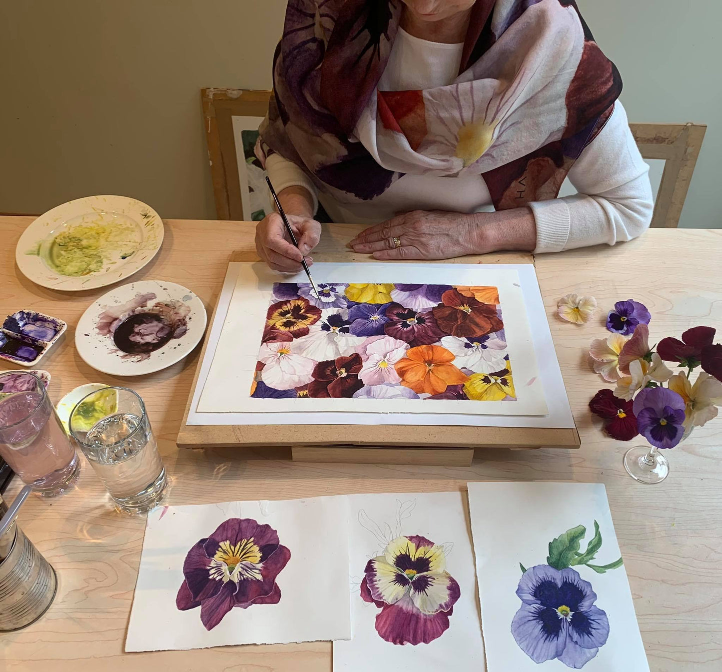 Serene Pansy - Maroon