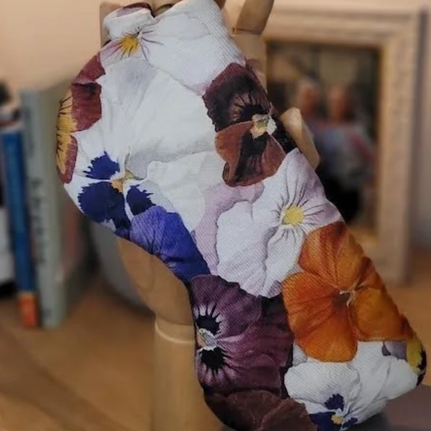 Pansies Whisper Padded Eye Mask