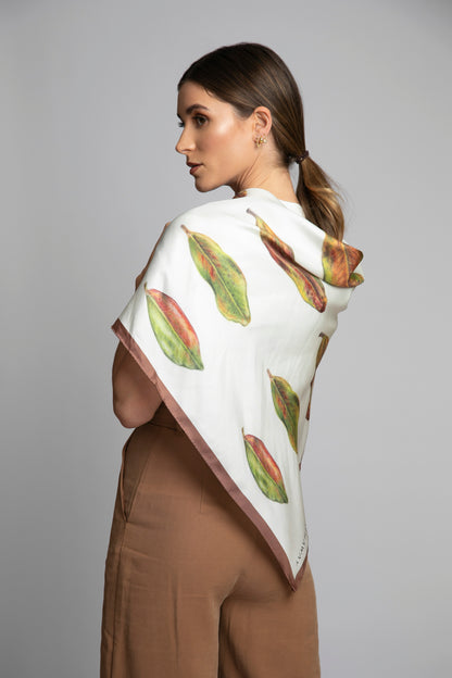 Pōhutukawa Silk Twill Scarf