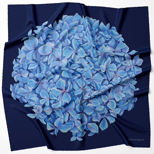Hydrangea Joy Silk Scarf 1