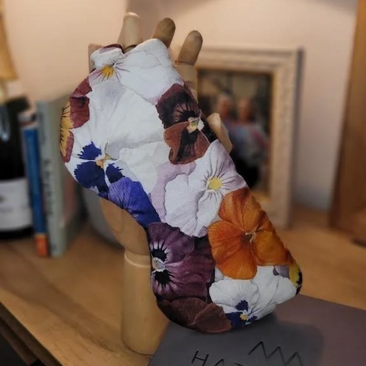 Pansies Whisper Padded Eye Mask