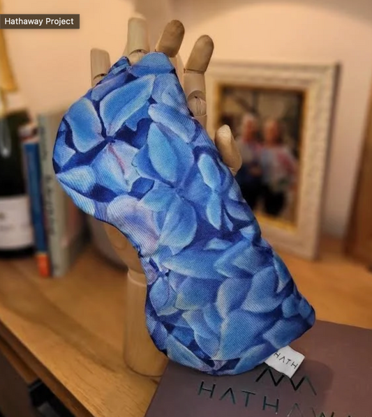 Hydrangea Joy Silk Padded Eye Mask