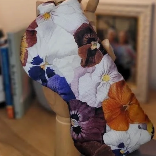 Pansies Whisper Padded Eye Mask